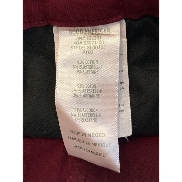 Good American Skinny Sculpting Super Stretch Jeans Sz 10/30 in Burgundy NWT - Picture 7 of 8